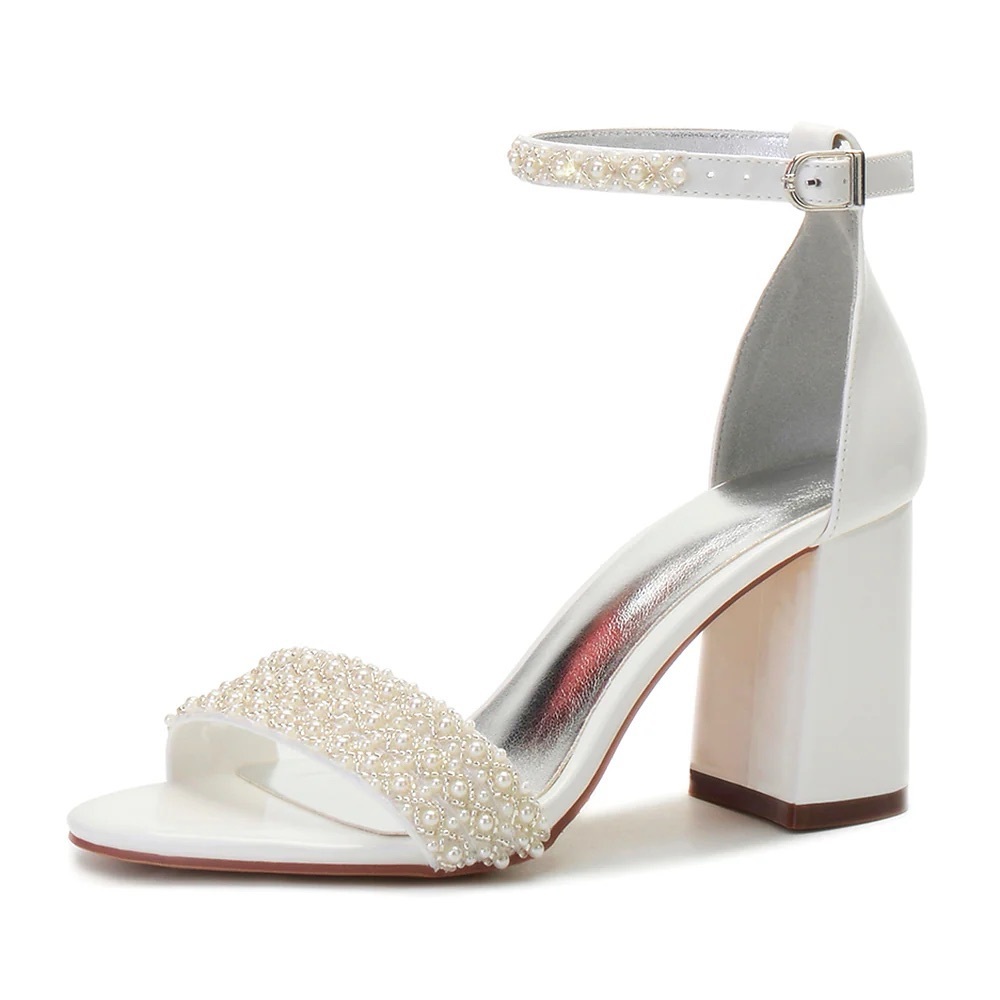 Pearl beaded wedding/bridal shoes